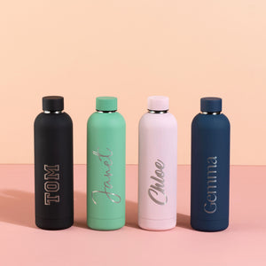 Luxe Soft Touch Bottle || 500ml - Make it Yours || Black