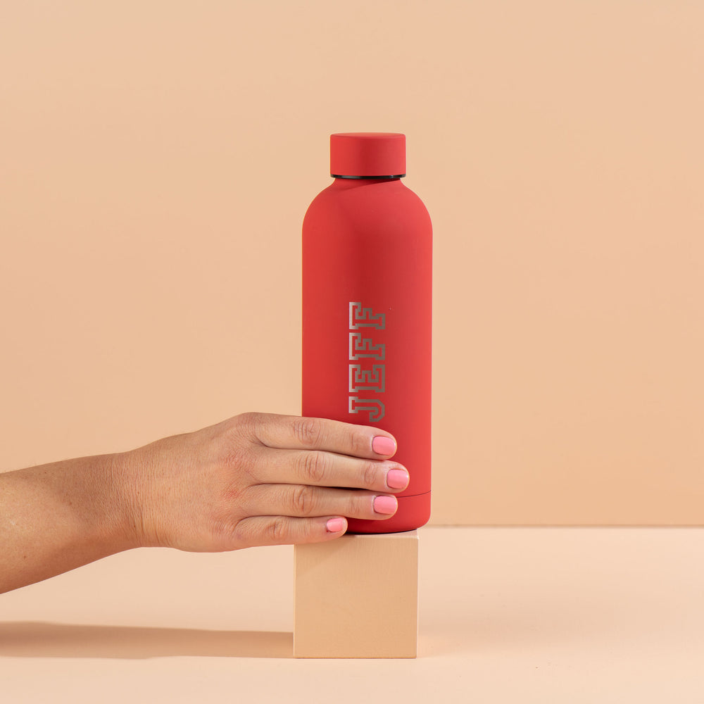 
            
                Load image into Gallery viewer, Luxe Soft Touch Bottle || 750ml - Make it Yours || Red
            
        