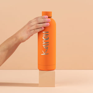 Luxe Soft Touch Bottle || 500ml - Make it Yours || Orange