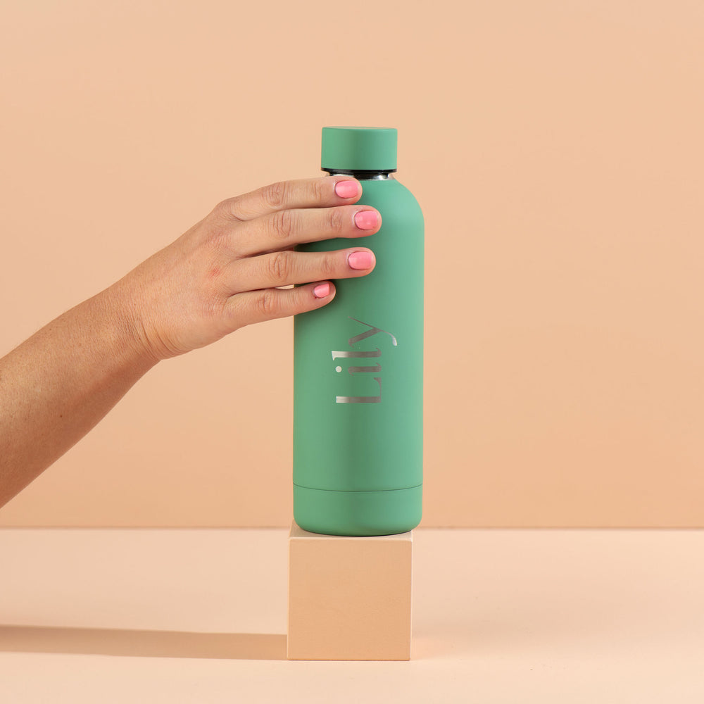 
            
                Load image into Gallery viewer, Luxe Soft Touch Bottle || 500ml - Make it Yours || Green
            
        