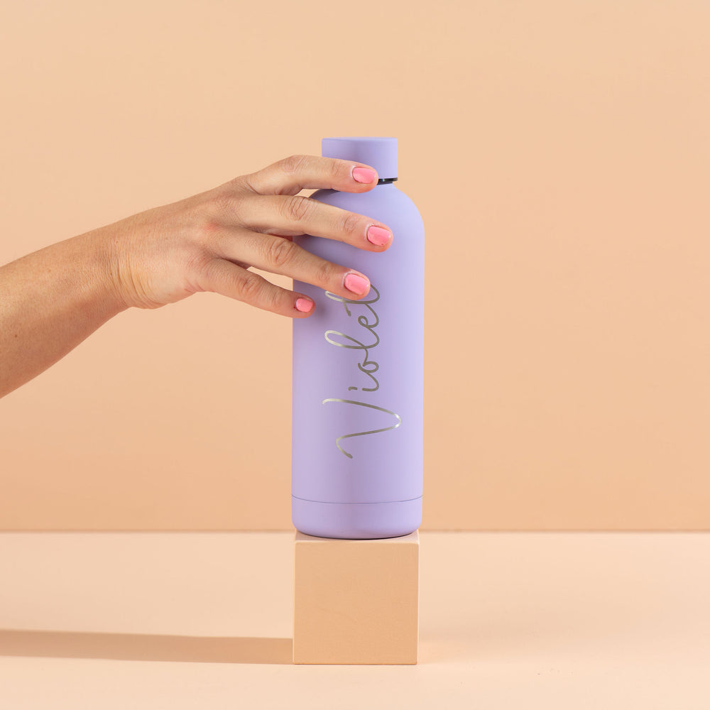 
            
                Load image into Gallery viewer, Luxe Soft Touch Bottle || 500ml - Make it Yours || Violet
            
        