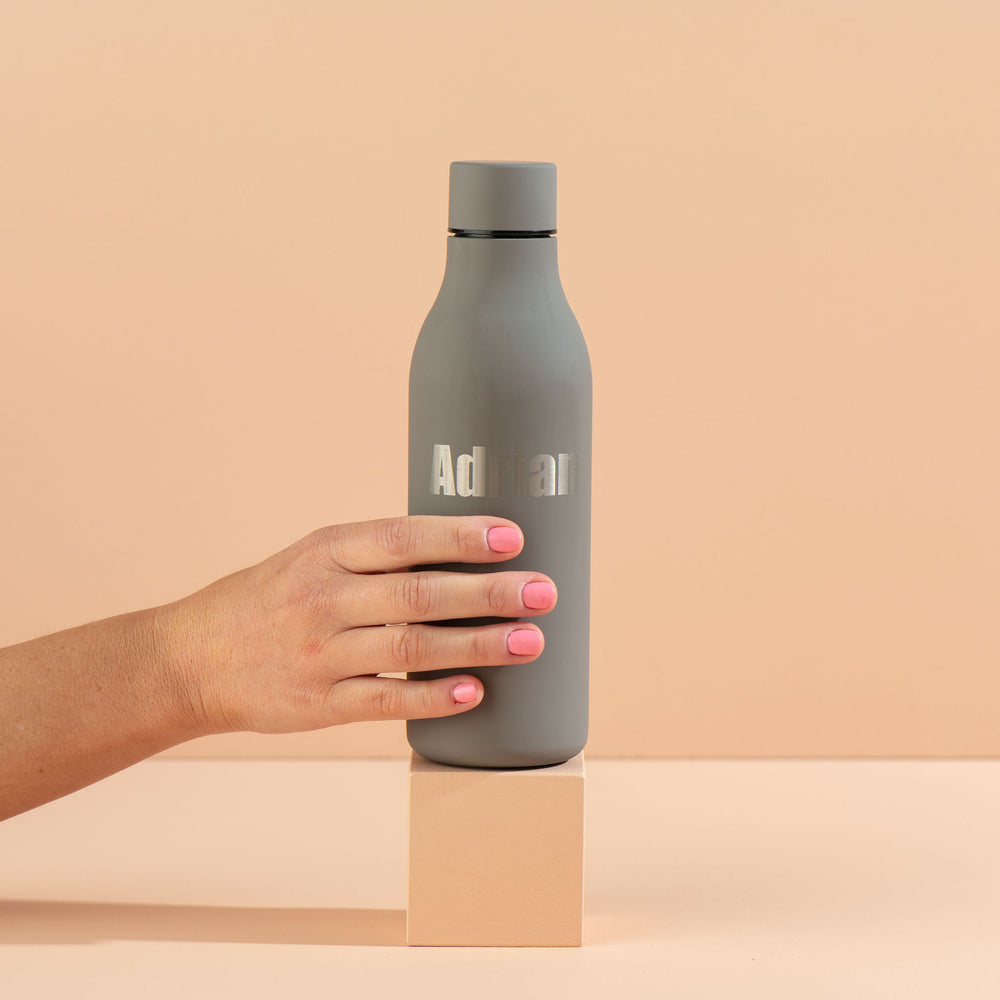 Just Add Water Bottle || 500ml - Soft Touch || Grey