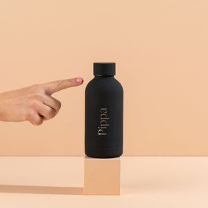 Luxe Soft Touch Bottle || 350ml - Make it Yours || Black