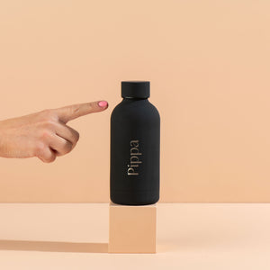 Luxe Soft Touch Bottle || 350ml - Make it Yours || Black