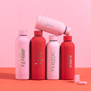 Luxe Soft Touch Bottle || 350ml - Make it Yours || Candy Pink