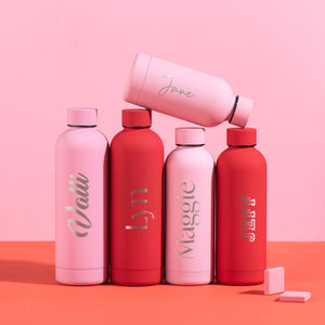 Luxe Soft Touch Bottle || 500ml - Make it Yours || Candy Pink