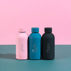 Luxe Soft Touch Bottle || 350ml - Make it Yours || Black