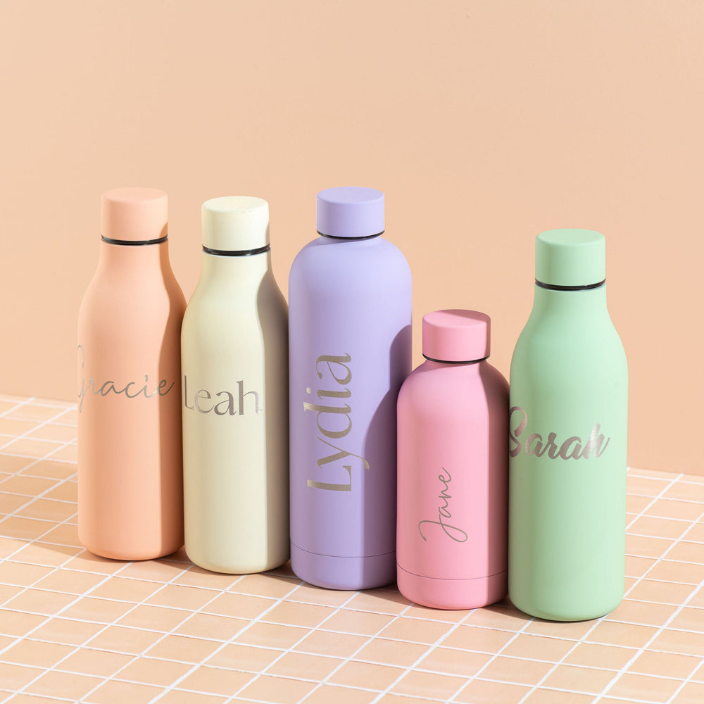 Luxe Soft Touch Bottle || 350ml - Make it Yours || Candy Pink