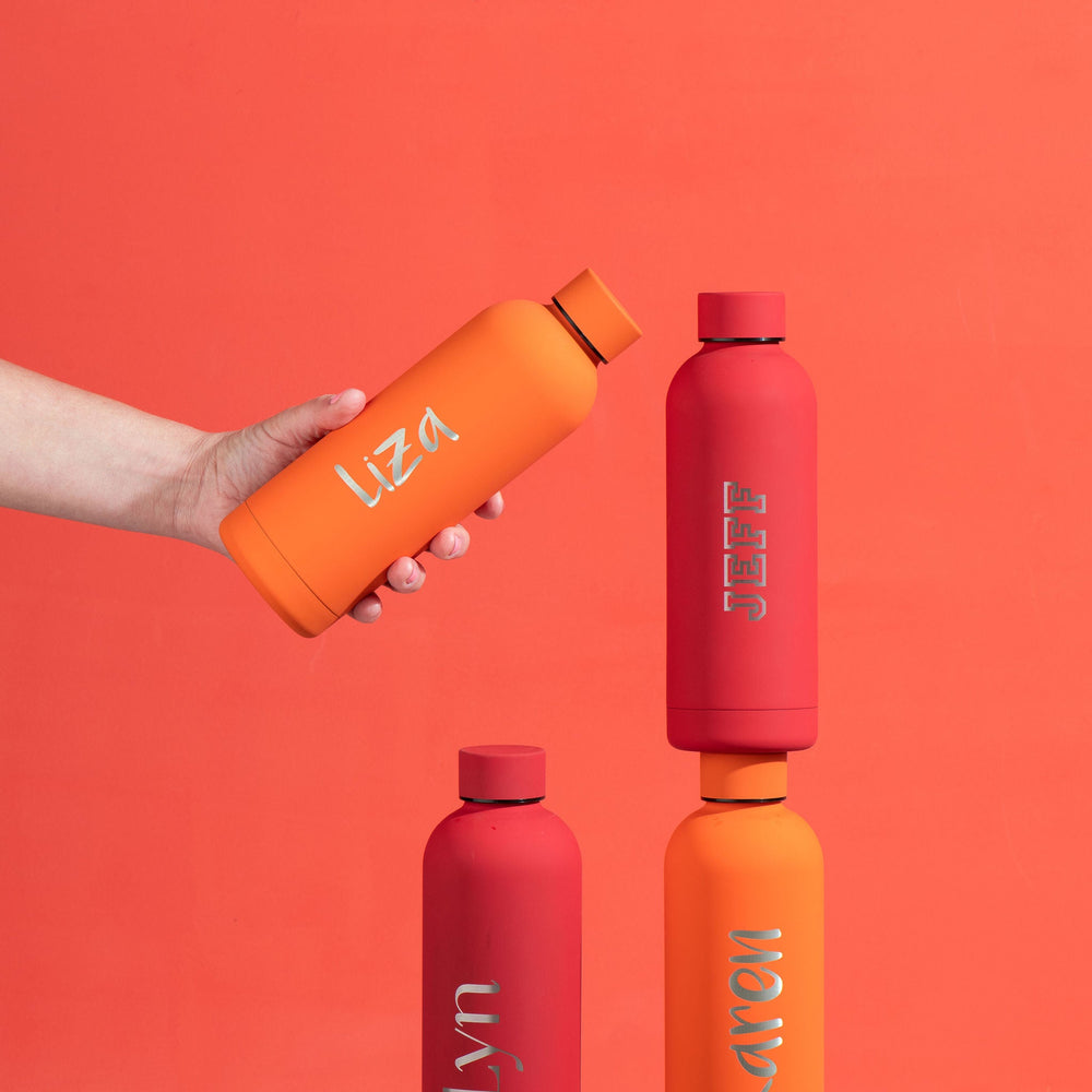 Luxe Soft Touch Bottle || 750ml - Make it Yours || Orange - SOLD OUT