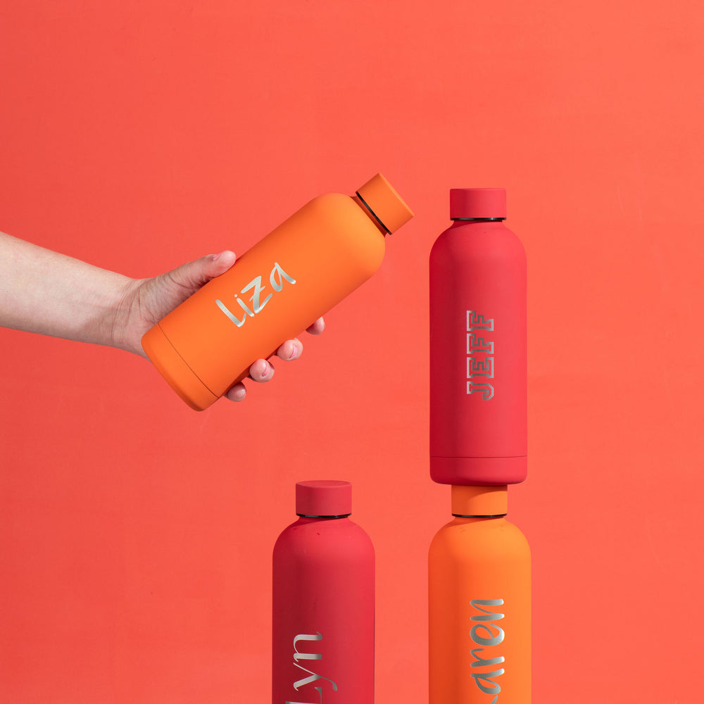 Luxe Soft Touch Bottle || 500ml - Make it Yours || Orange