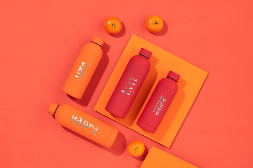 Luxe Soft Touch Bottle || 750ml - Make it Yours || Orange - SOLD OUT