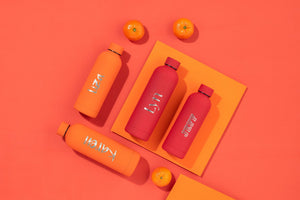 
            
                Load image into Gallery viewer, Luxe Soft Touch Bottle || 750ml - Make it Yours || Orange
            
        