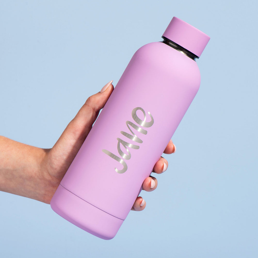 Personalised Pastel Lilac Water Bottle