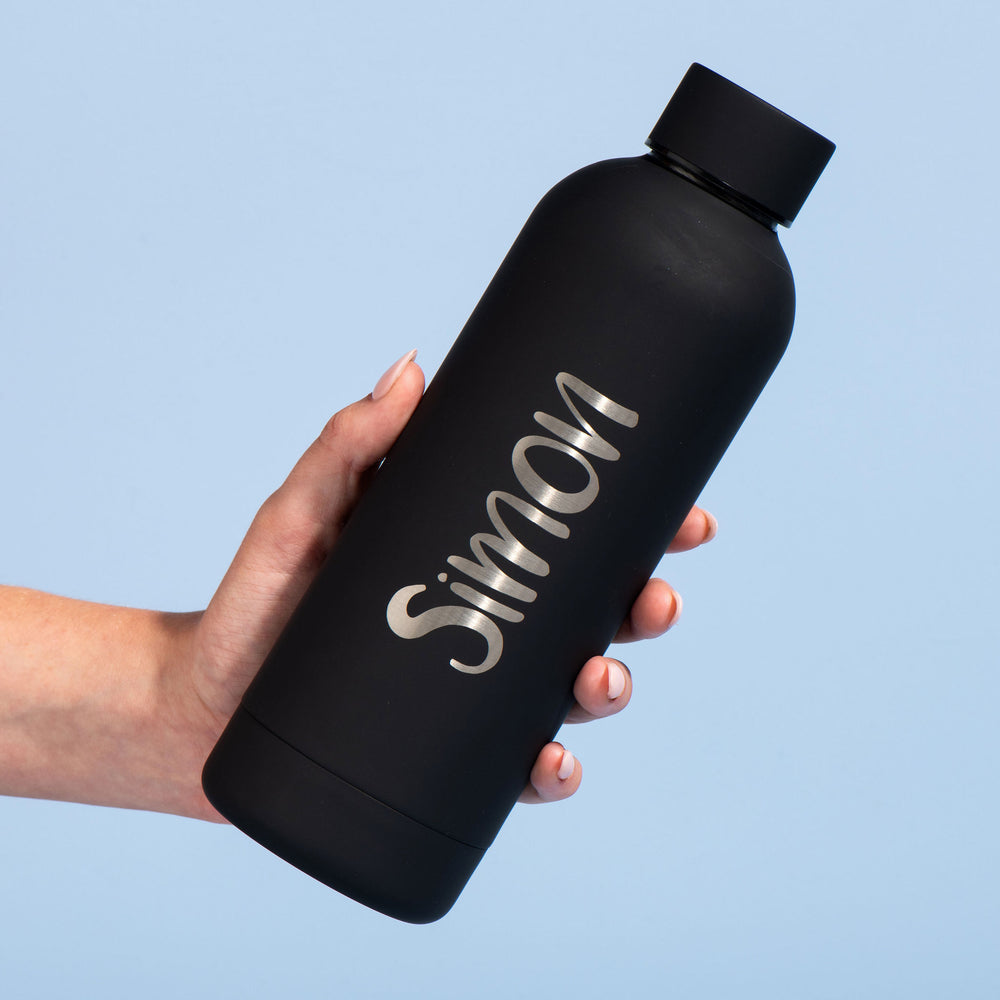 Luxe Soft Touch Bottle || 500ml - Make it Yours || Black