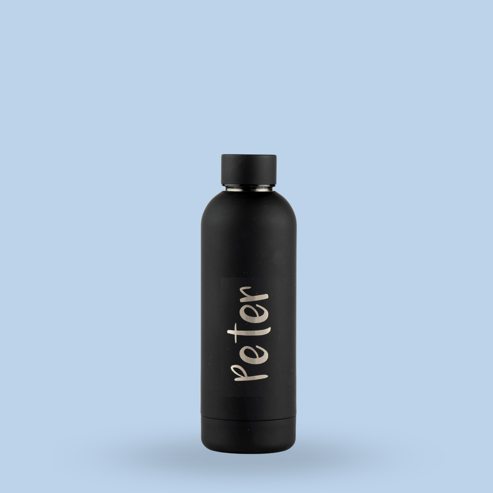 
            
                Load image into Gallery viewer, Luxe Soft Touch Bottle || 500ml - Make it Yours || Black
            
        