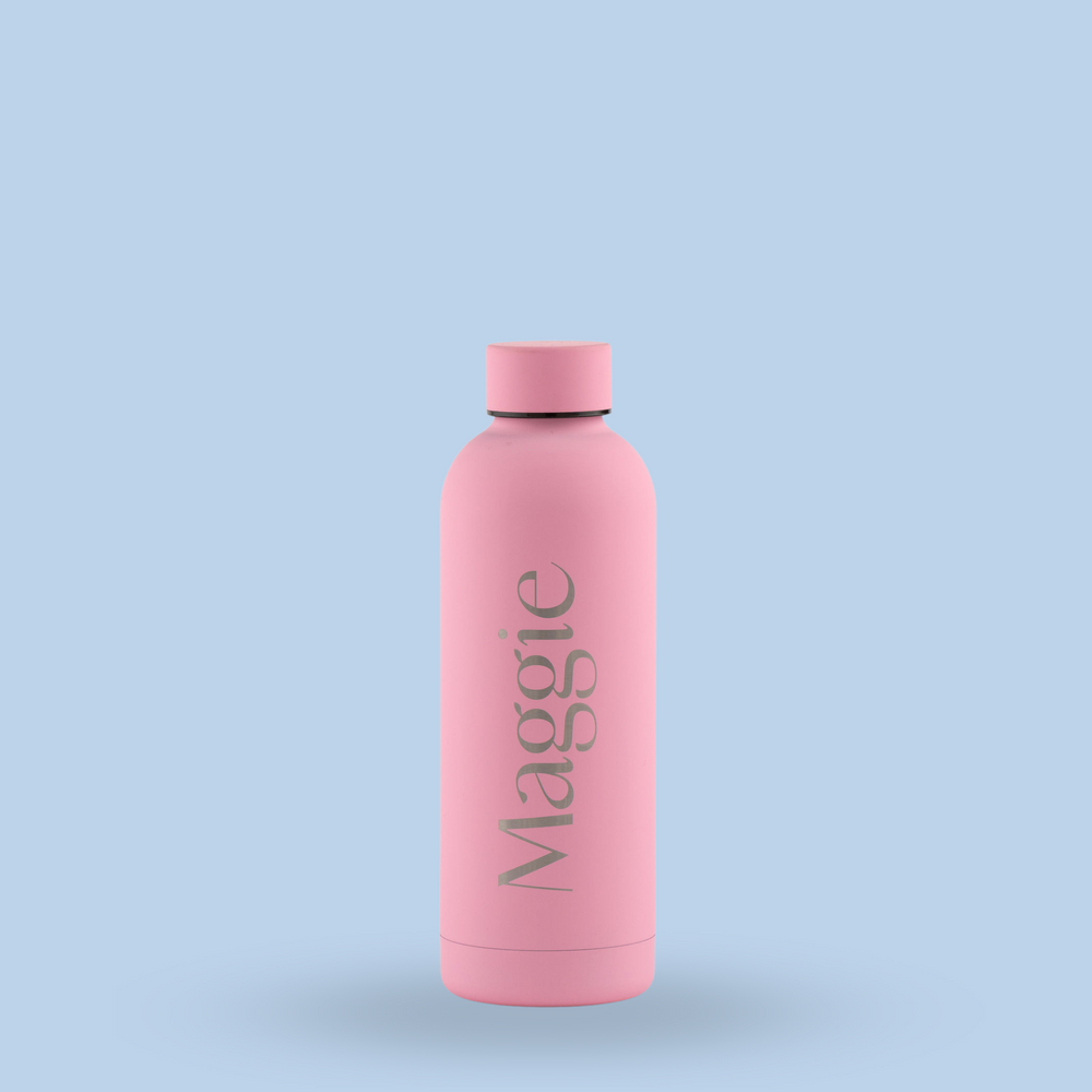 Luxe Soft Touch Bottle || 500ml - Make it Yours || Candy Pink