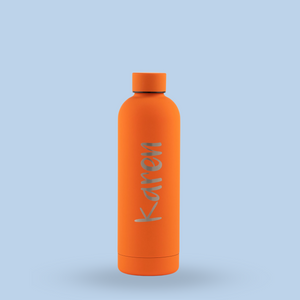 Luxe Soft Touch Bottle || 750ml - Make it Yours || Orange