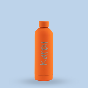 Luxe Soft Touch Bottle || 750ml - Make it Yours || Orange - SOLD OUT