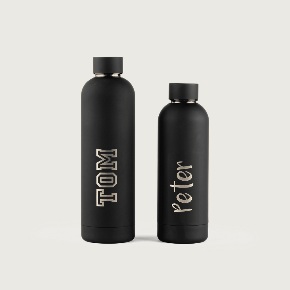 Luxe Soft Touch Bottle || 500ml - Make it Yours || Black