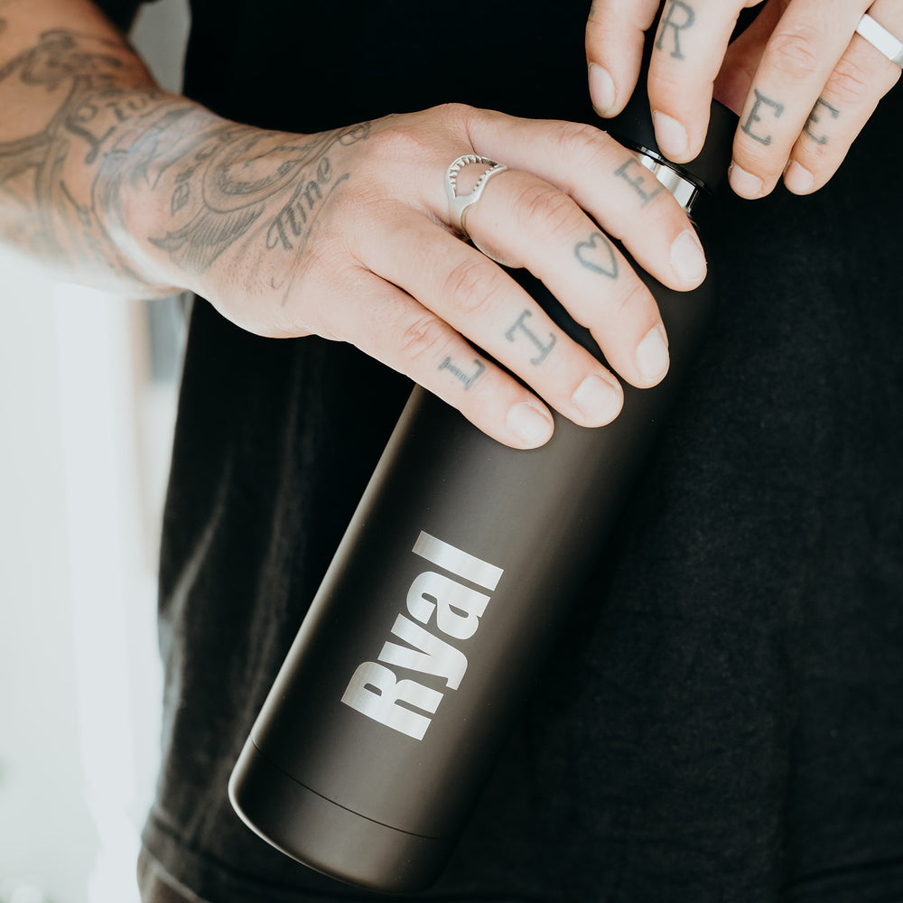 Luxe Soft Touch Bottle || 500ml - Make it Yours || Black